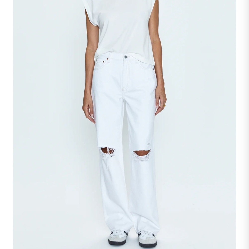 Pistola white distressed jeans, size 28